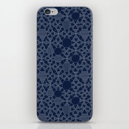 Abstract Minimalism on Navy iPhone Skin