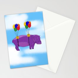 Float Like a Hippo Stationery Card