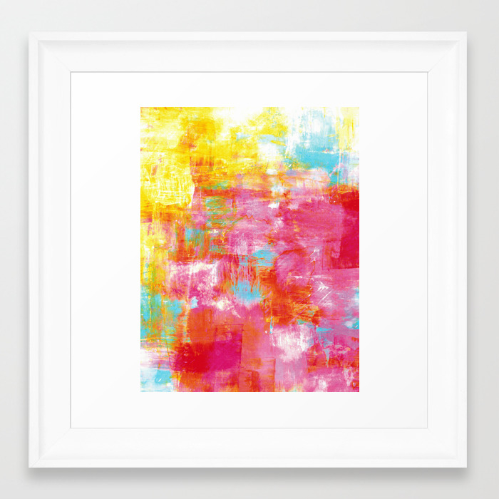 Off The Grid 2 Colorful Pink Pastel Neon Abstract Watercolor