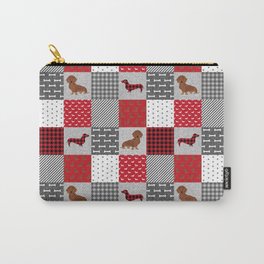 Doxie Quilt - duvet cover, dog blanket, doxie blanket, dog bedding, dachshund bedding, dachshund Carry-All Pouch
