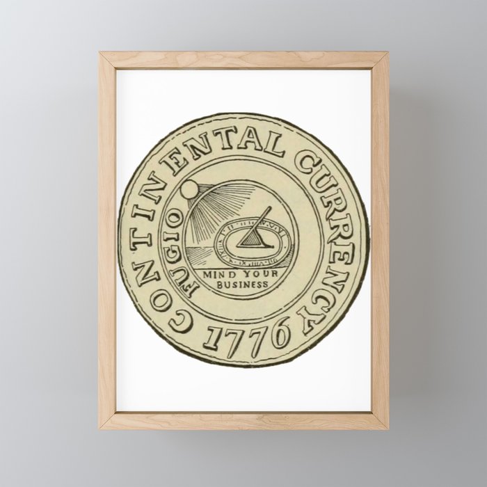 Currency Vintage Framed Mini Art Print