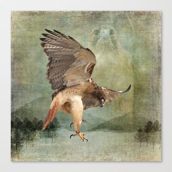 Feathered Fury Above Canvas Print