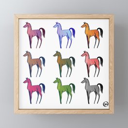 Technicolor Ponies Framed Mini Art Print