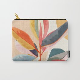Colorful Branching Out 05 Carry-All Pouch | Watercolor, Nature, Colorful, Art, Pattern, Ficus, Abstract, Curated, Pot, Plant 