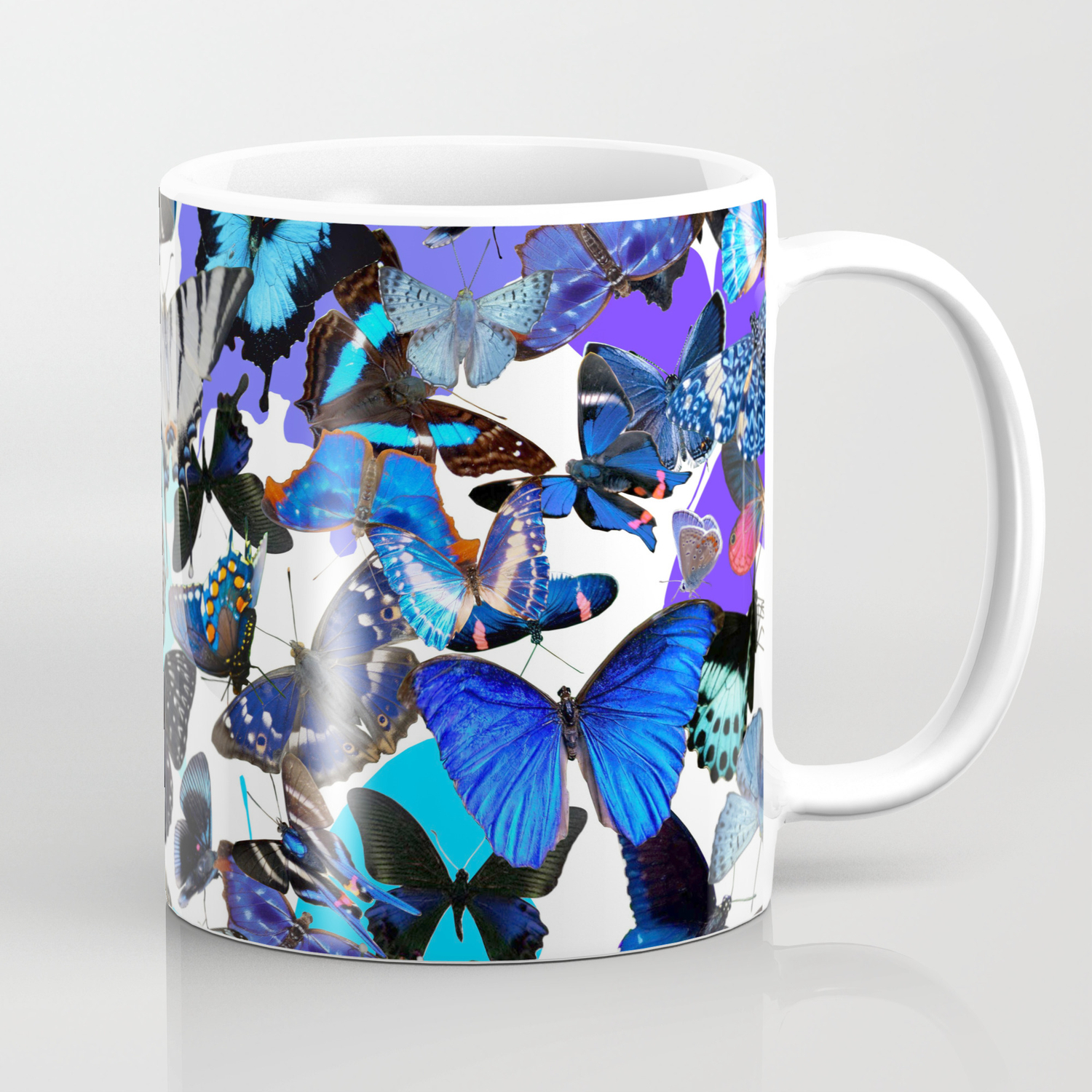 Borboletas Azuis Coffee Mug By Adolfoivo Society6 Ache e baixe recursos grátis para fundo borboletas. society6