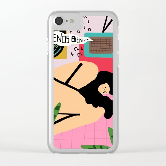 Más o menos bien Clear iPhone Case