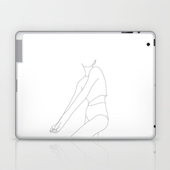 Line Drawing Fashion Illustration Laptop & iPad Skin