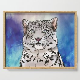 Snow Leopard Serving Tray