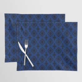 Blue and Black Native American Tribal Pattern Placemat