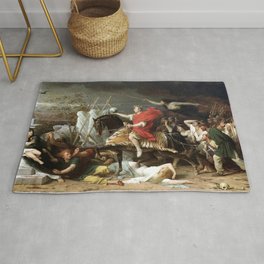 Adolphe Yvon - Caesar Crosses the Rubicon Rug | Wallart, Painting, Vintage, Poster, Illustration, Decor, Frame, Old 
