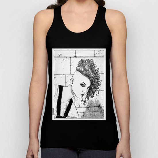 Apollonia Saintclair 651 - 20160627 La jeune rebelle (The young mohawk) Unisex Tank Top
