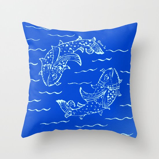 Happy fish- 1 Throw Pillow