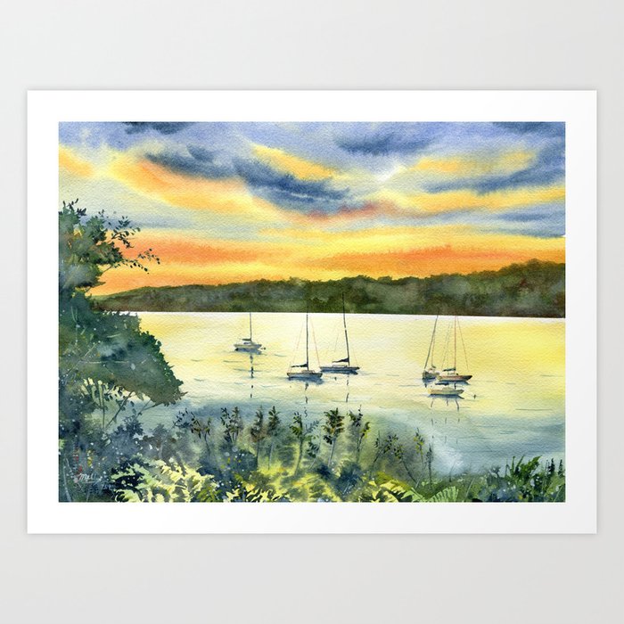 Cayuga Lake Sunset Art Print