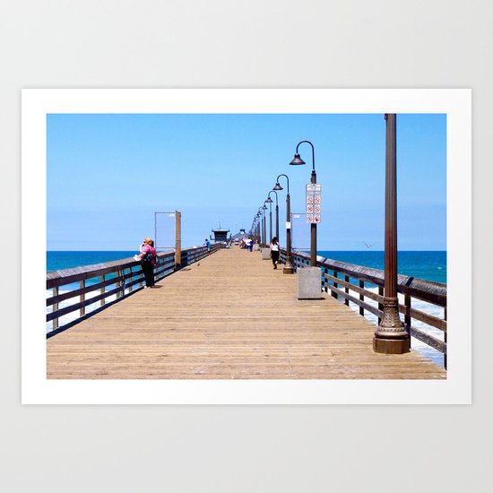 Down the Pier Art Print
