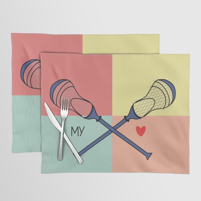 Lacrosse My Heart Placemat
