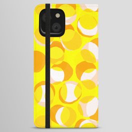 Modern Abstract Summer Reflection Yellow  iPhone Wallet Case
