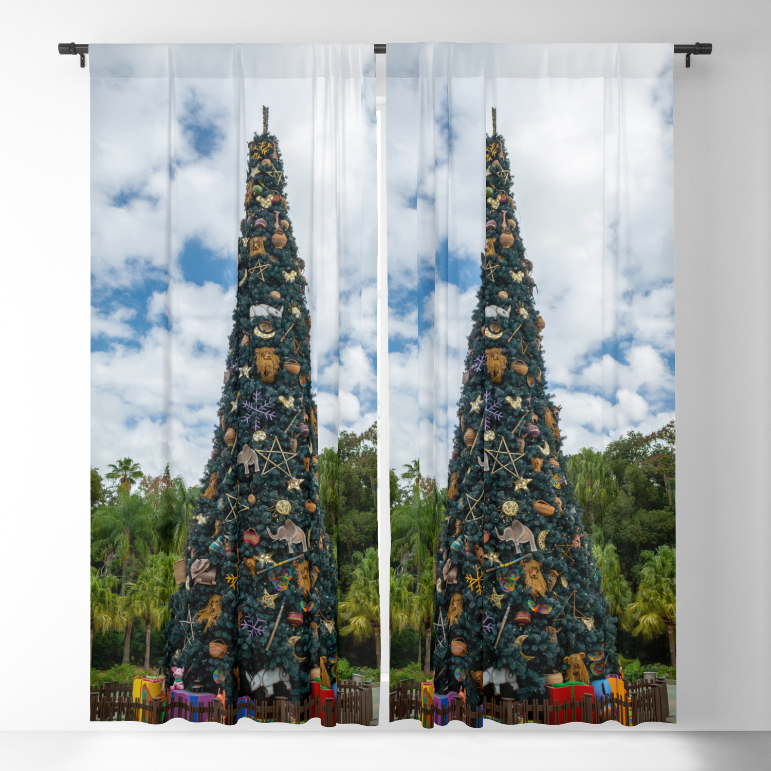 Animal Theme Park Christmas Tree Orlando Florida Blackout Curtain By Uthat Society6 Then glass makers made special small ornaments similar to some of the decorations used today. society6
