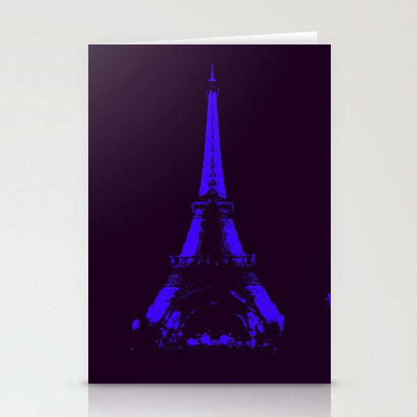 paris Eiffel Tower Indigo Blue Stationery Cards