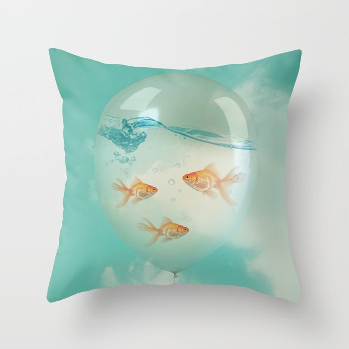 balloon fish 03 Throw Pillow