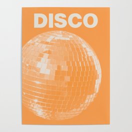 Orange Disco Ball Poster