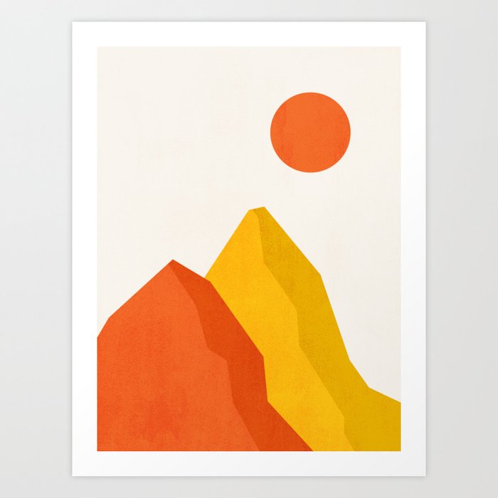 Mountains & Mountains II Art Print
