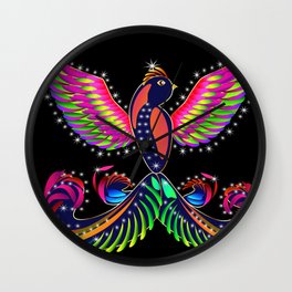 Phoenix in rainbow Wall Clock