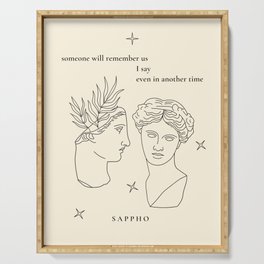 Sappho: "someone will remember us" Serving Tray