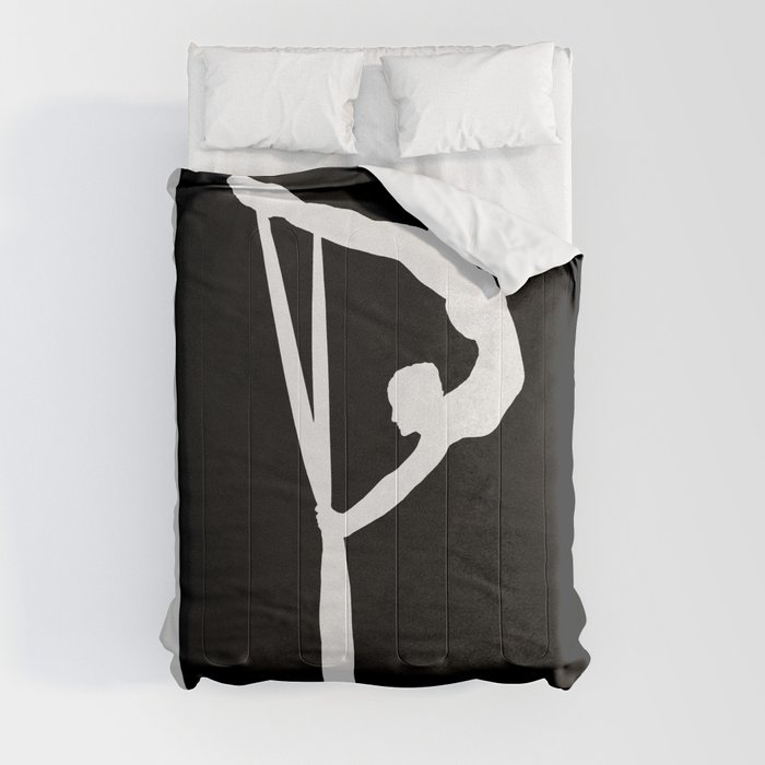 Aerial Silk Artist Silhouette  Comforter