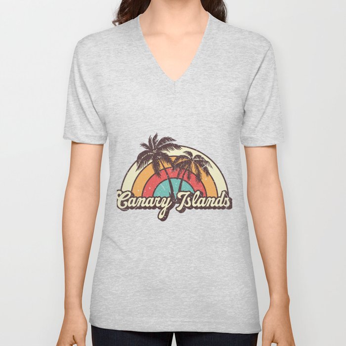 Canary Islands beach city V Neck T Shirt