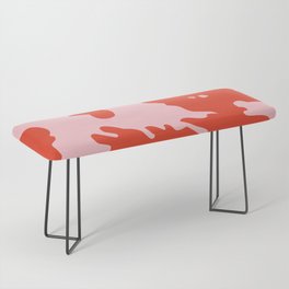 Bold Pink + Red Animal Print Spots Bench