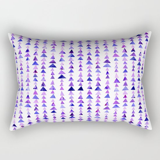 Purple Triangles Pattern 02 Rectangular Pillow
