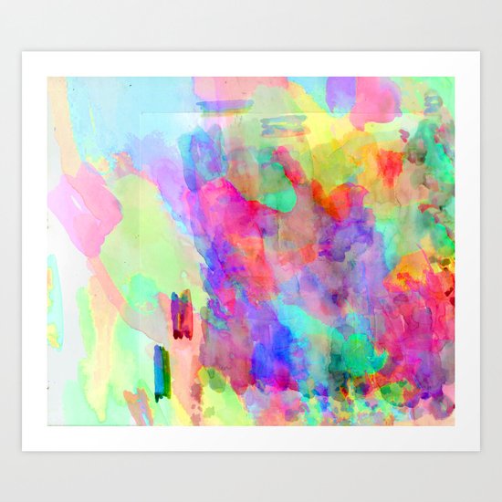 Neon Wash Art Print