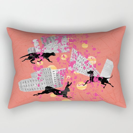 weird city sunset Rectangular Pillow