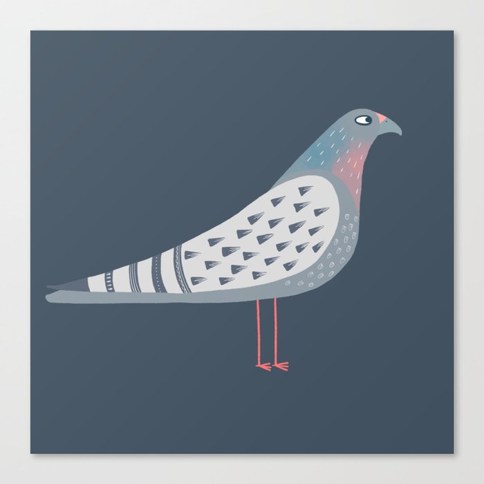 Darkly Sarcastic Pigeon Canvas Print