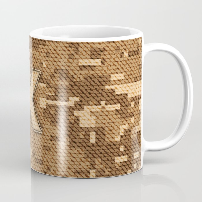 Personalized  X Letter on Brown Military Camouflage Army Commando Design, Veterans Day Gift / Valentine Gift / Military Anniversary Gift / Army Commando Birthday Gift  Coffee Mug