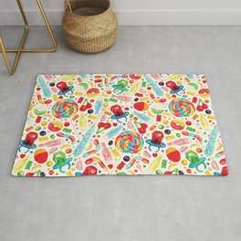 Candy Pattern - White Area & Throw Rug