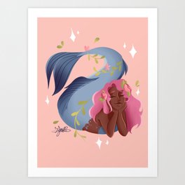 bloom mermaid Art Print
