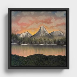 Tranquility Mountain by Hafez Feili Framed Canvas