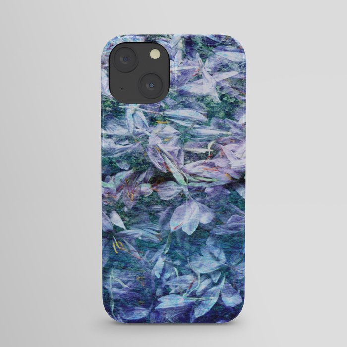 blue purple floral fairy bed iPhone Case