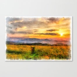 Sunset on the Appalachian Trail, North Carolina Canvas Print