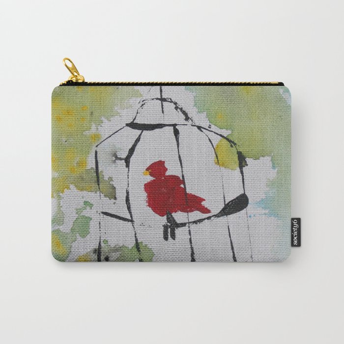 Red Bird Carry-All Pouch
