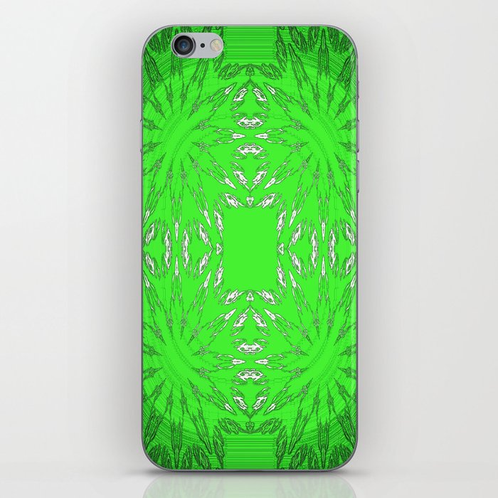 Green ColorBurst Floral iPhone Skin