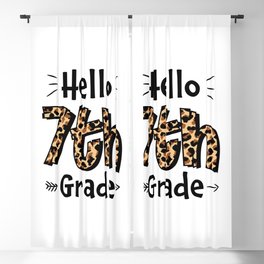 Hello 7th Grade Back To School Blackout Curtain
