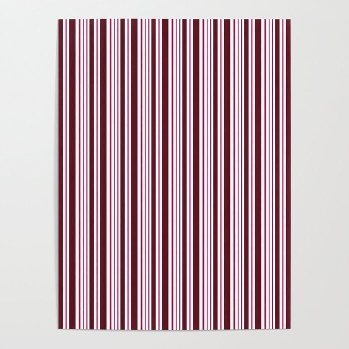 Burgundy Stripes I  Poster