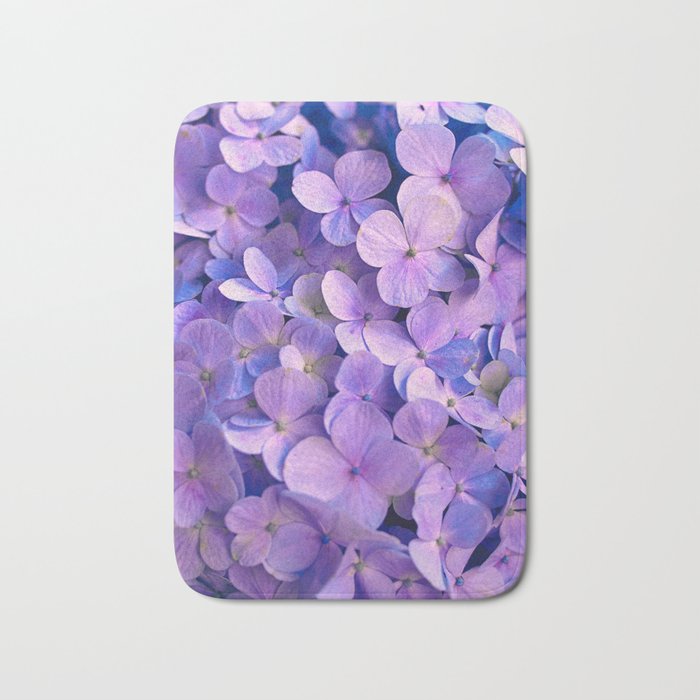 Pretty Purple Hydrangeas Bath Mat