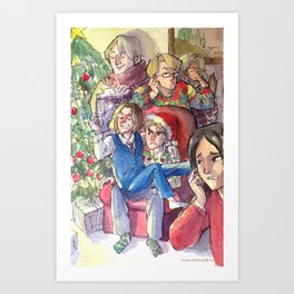 Allied Boys Christmas Art Print | Illustration, Funny, People 