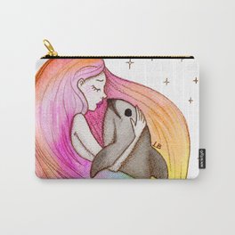Save The Vaquitas from extinction Carry-All Pouch | Hair, Savethevaquitas, Watercolor, Rainbowhair, Nature, Universe, Longhair, Connection, Gold, Love 