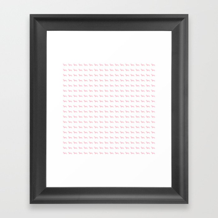Pink Dachshunds Framed Art Print
