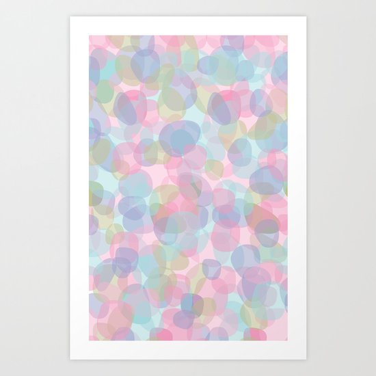 Pebbles Lavender Art Print