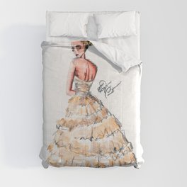 Fashion Watercolor Couture Gown Comforter
